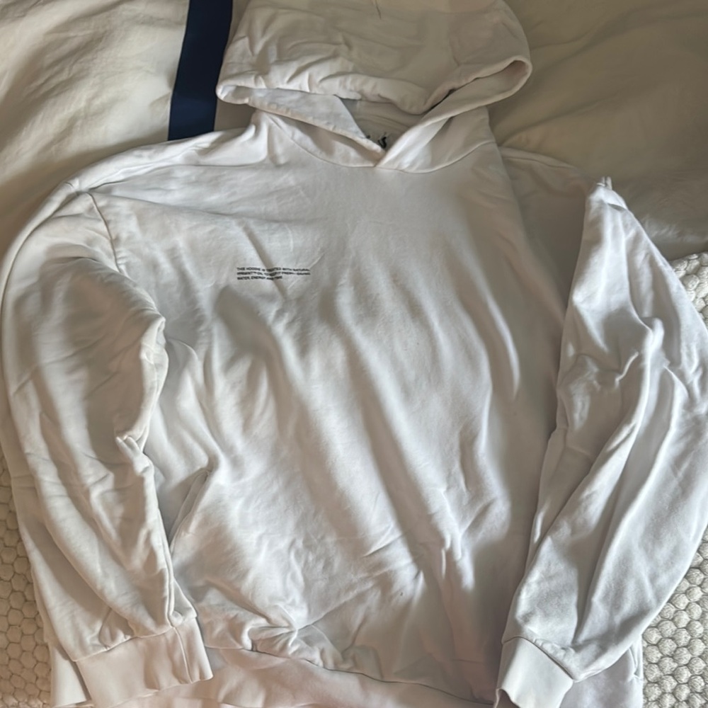 Pangaia White Sweatshirt Soft Cotton Blend